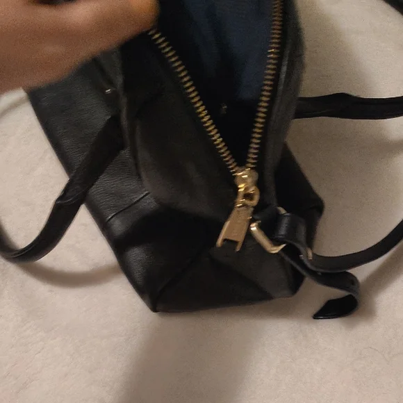 Cole Haan Black Woven Leather Shoulder Bag - Picture 3 of 6
